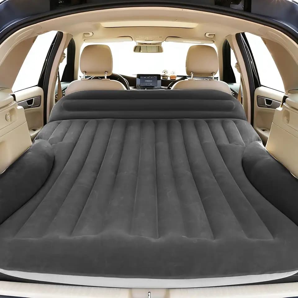 Ciremiv SUV Air Mattress, Double Side Flocked Car Bed with Pump