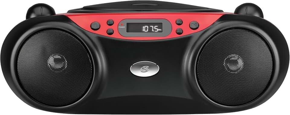 GPX Portable CD Boombox with AM/FM Radio, Stereo Speakers & Headphone Jack