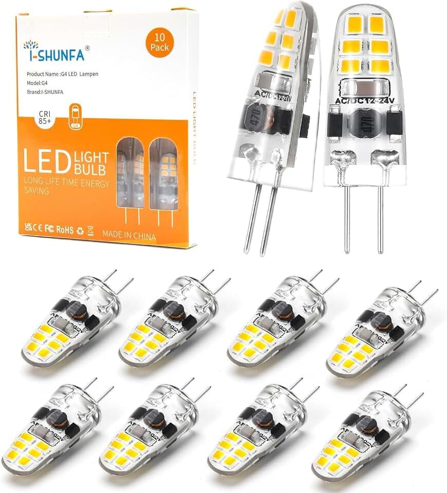 G4 LED Lampen 1.2W Dimmbar Natürliches Weiß 4000K AC/DC 12-24V LED Birne