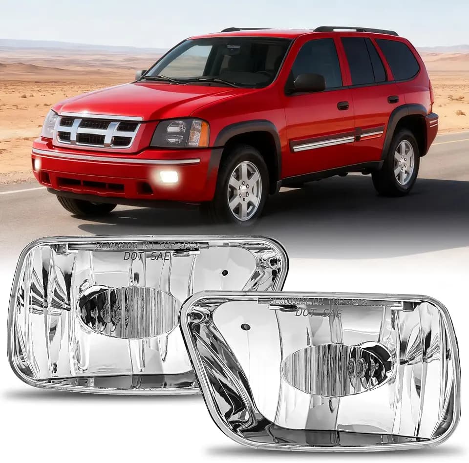 Nilight Fog Light Assembly Compatible with 2002-2009 Chevy Trailblazer