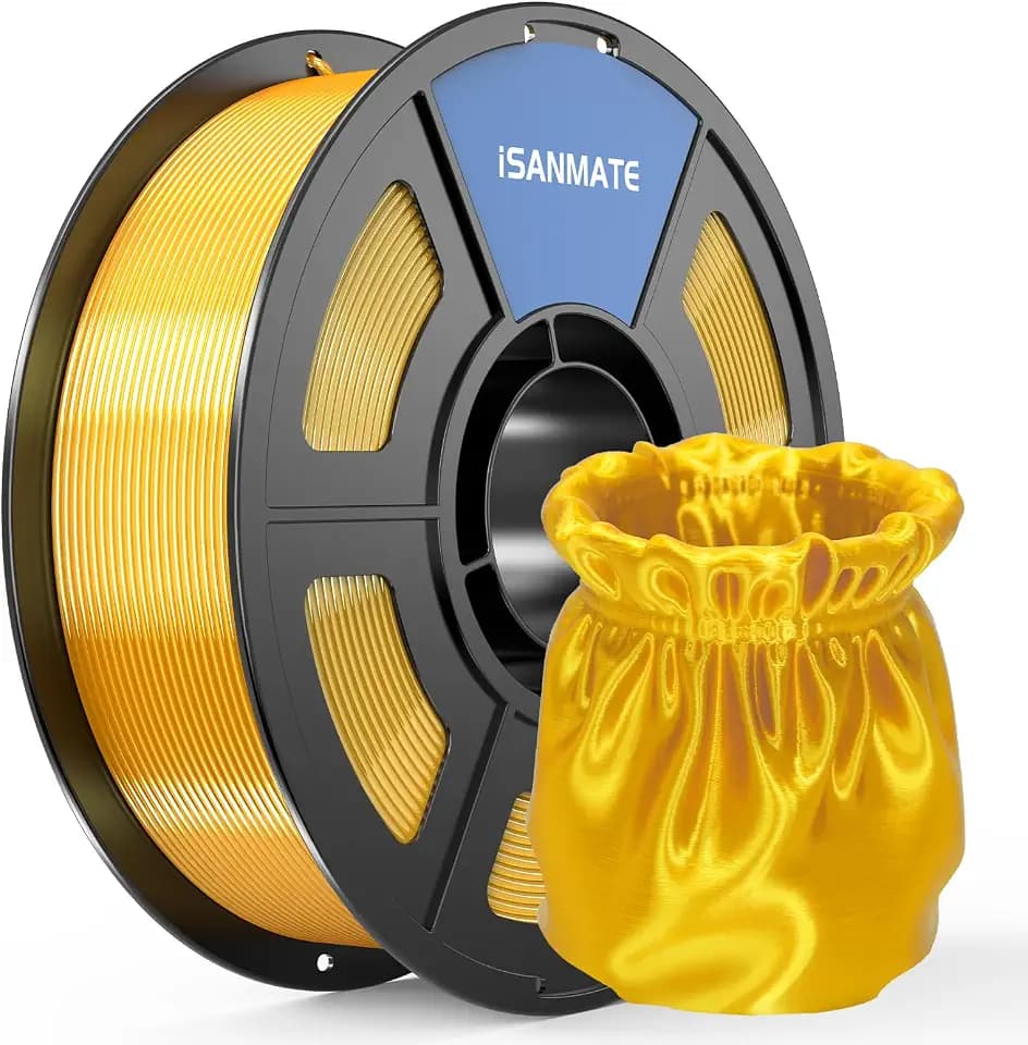iSANMATE Silk PLA Filament 1.75mm, 3D Drucker Filament PLA 1KG, Gold