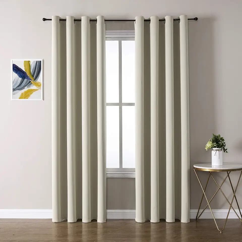 ChrisDowa Room Darkening Curtains for Bedroom and Living Room 72 Inch Long