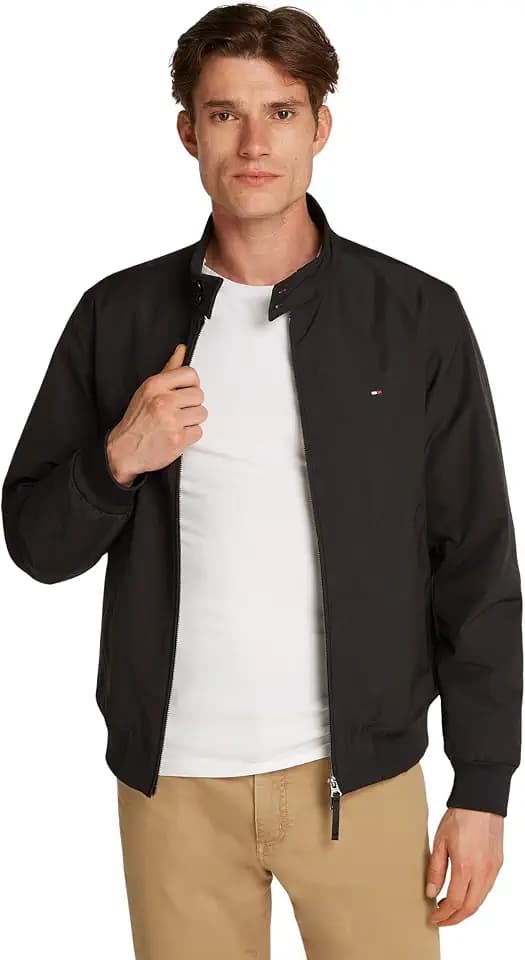 Tommy Hilfiger Herren Windbreaker Jacke Harrington Wasserabweisend