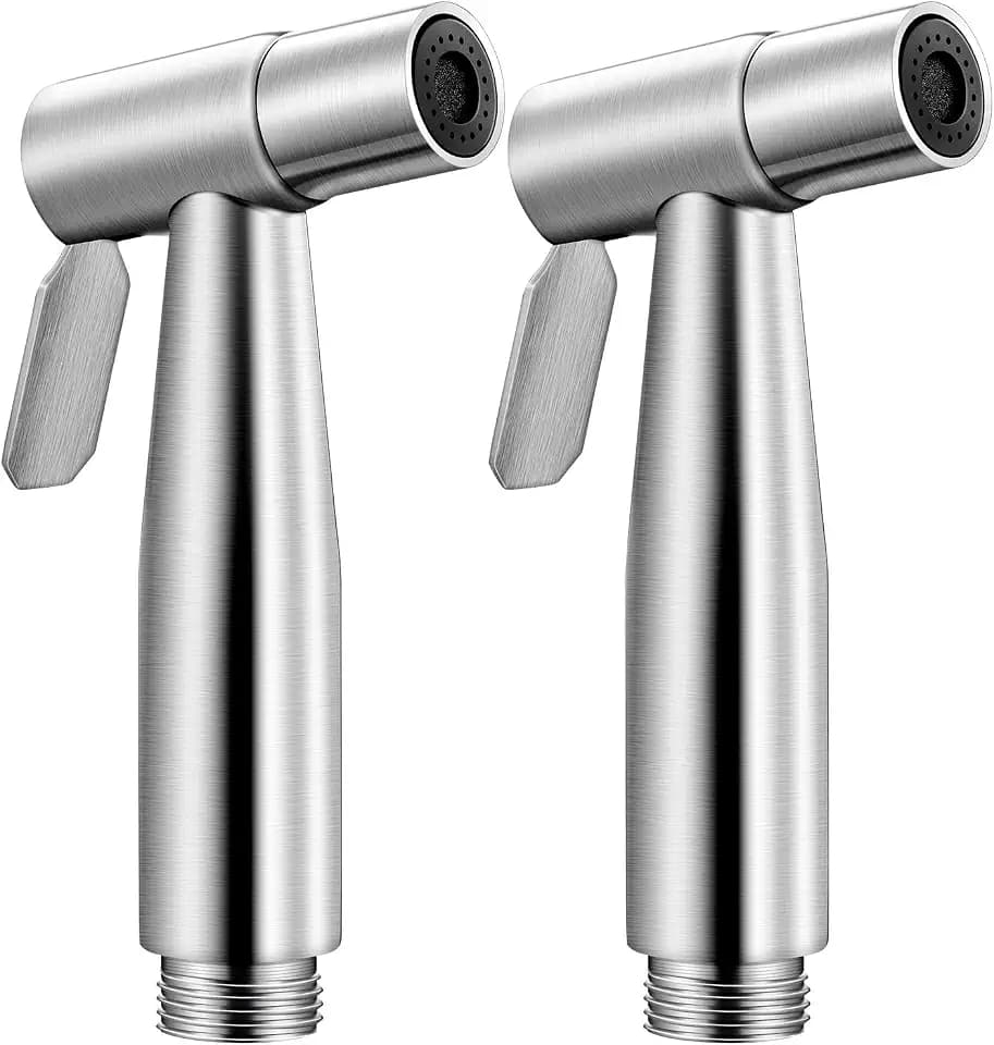 Mudder 2 Stück Bidet-Toilettensprüher aus Edelstahl für WC-Reinigung, Silber