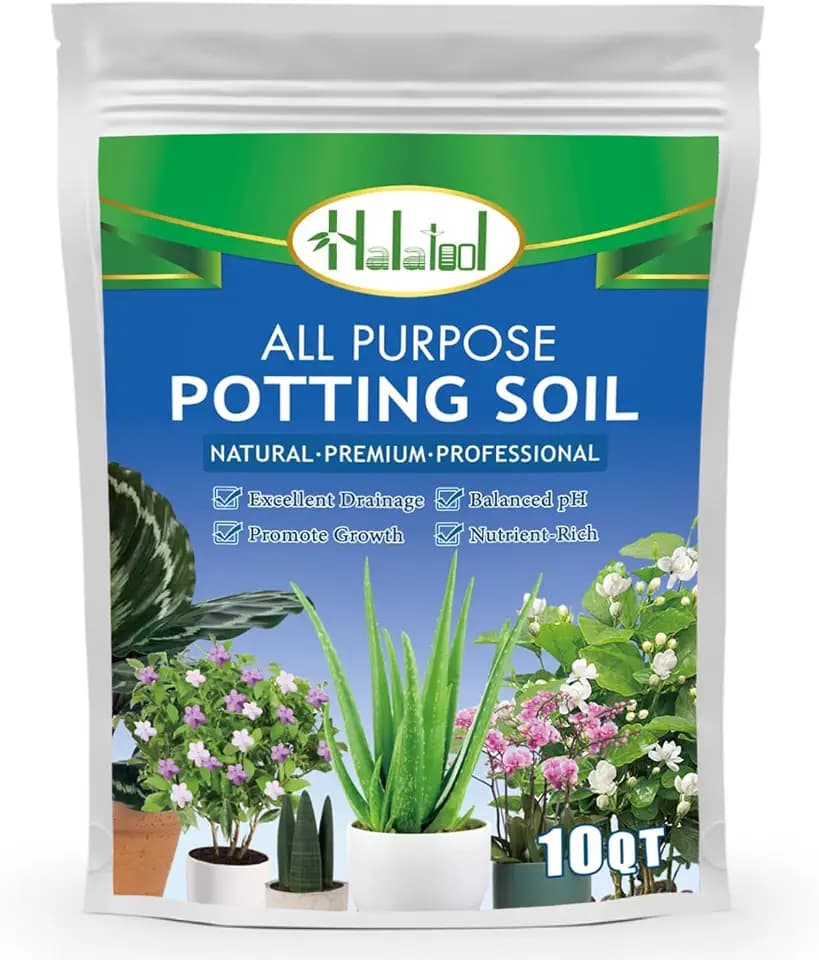 Halatool 10QT Potting Soil Mix, Indoor & Outdoor Plants, Succulents, Orchid
