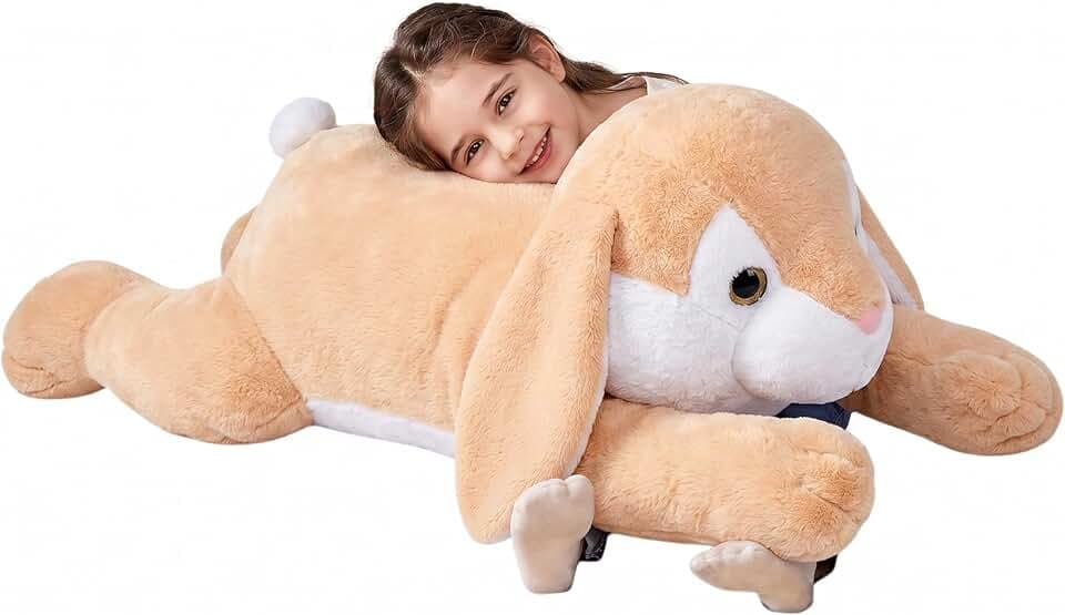 IKASA Groß Hase Stofftier Riesen Kuscheltier,78cm Gross Plüschtier Süße Riesige Flauschige Weich Jumbo Plüsch Spielzeug,Geschenk für Kinder