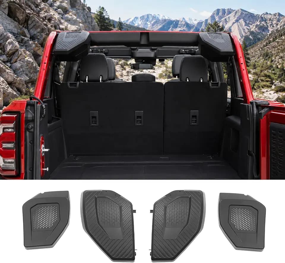 Mabett Rear Speaker Pods Compatible with Ford Bronco 4-Door 2026 2021-2025, Upgrade 6.5" Pods for Bronco Accessories, Interior Accessories Black (Not for Bronco Sport and Raptor)