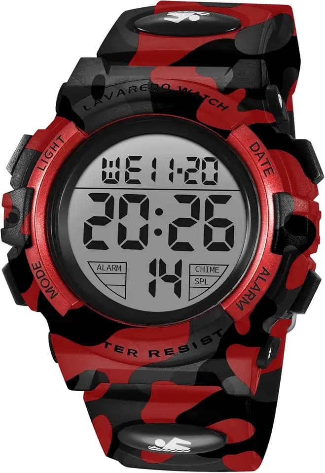 BEN NEVIS Digital Uhren für Kinder Jungen - Wasserdicht Sports Outdoor Digitaluhr Silikon Armbanduhr mit Wecker/Stoppuhr/LED-Licht/Stoßfest/Datum,Elektronische Kinderuhren