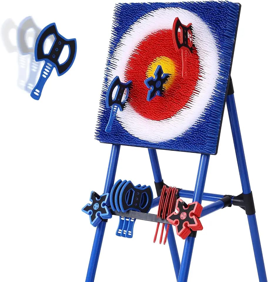 Stiatu Axe Throwing Game for Backyard,16 Throwing Axes Stars,Outdoor Games