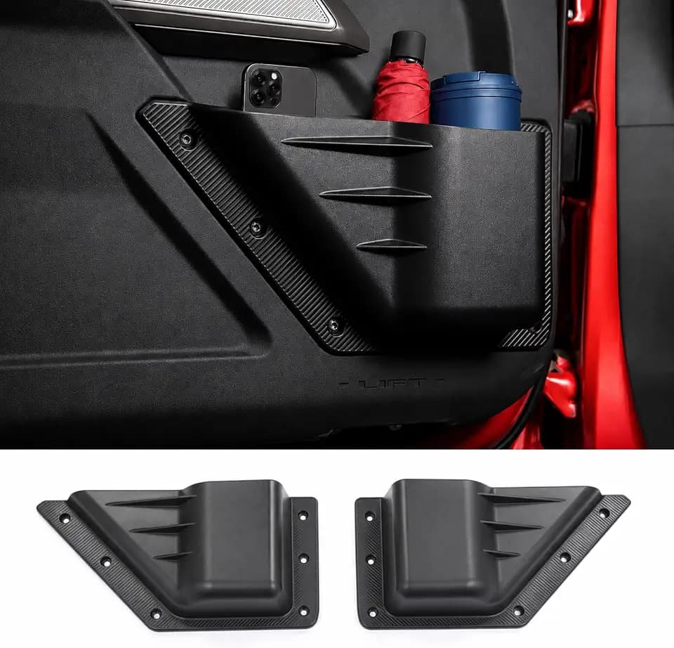 Mabett Front Door Pockets Storage Set for 2021-2026 Ford Bronco Accessories