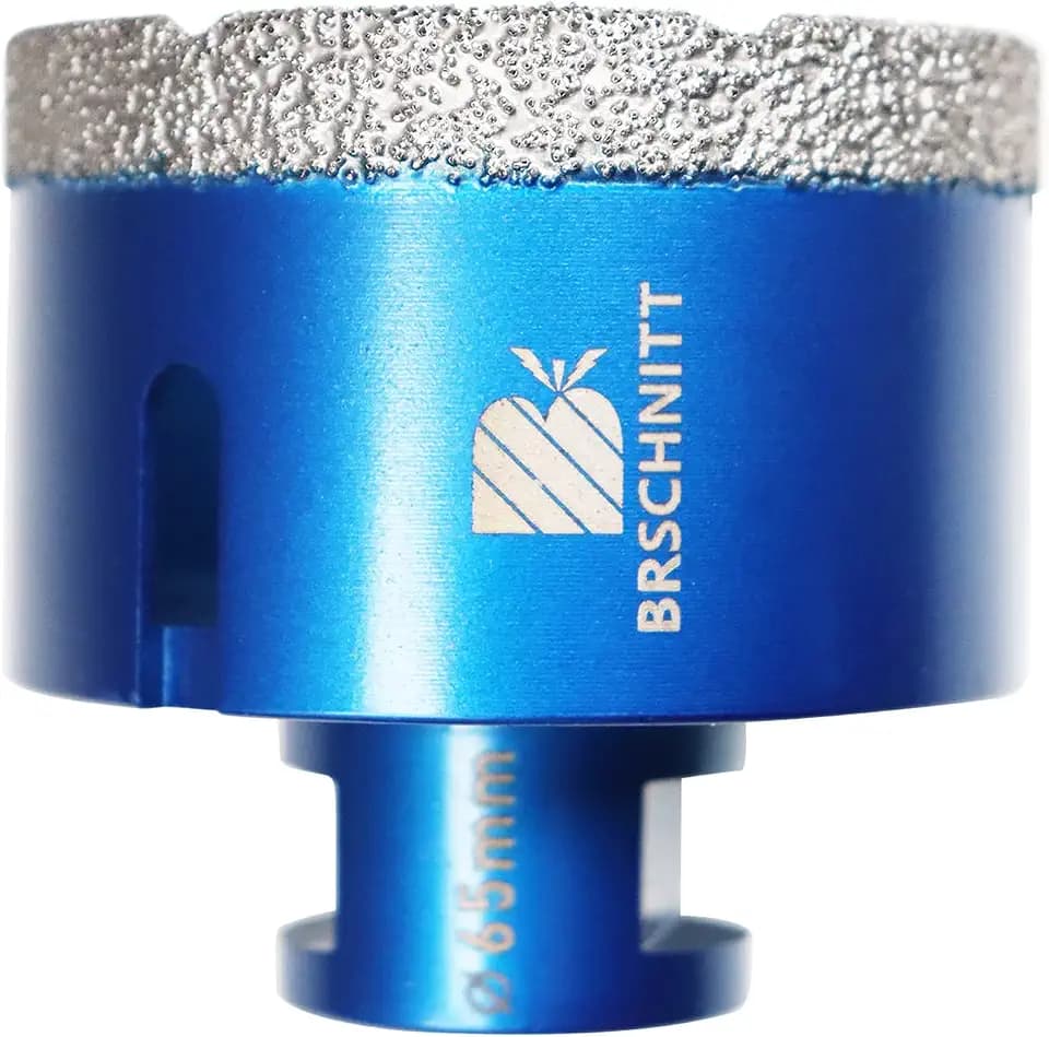 Diamant Fliesenbohrer 65mm - M14 Diamantbohrer Lochsäge für Fliesen Porzellan Keramik Marmor Granit Bohrungen, für Winkelschleifer