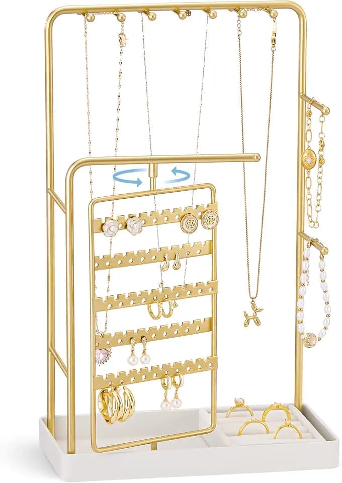 ProCase Schmuckständer, Schmuckhalter, Schmuck Organizer ewelry Stand für Halsketten, Armbänder, Ringe -Geld