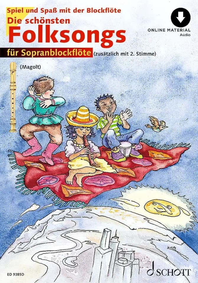 Die schönsten Folksongs: sehr leicht bearbeitet. 1-2 Sopran-Blockflöten. (Spiel und Spaß mit der Blockflöte)