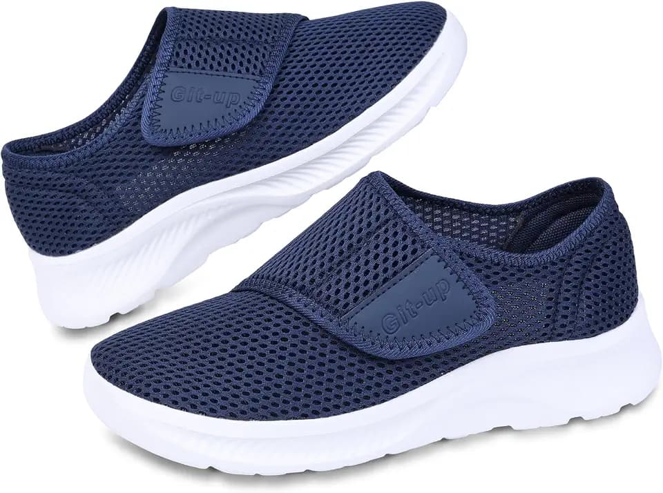 Git-up Diabetic Women's Walking Shoes Wide Width Sneakers for Women
