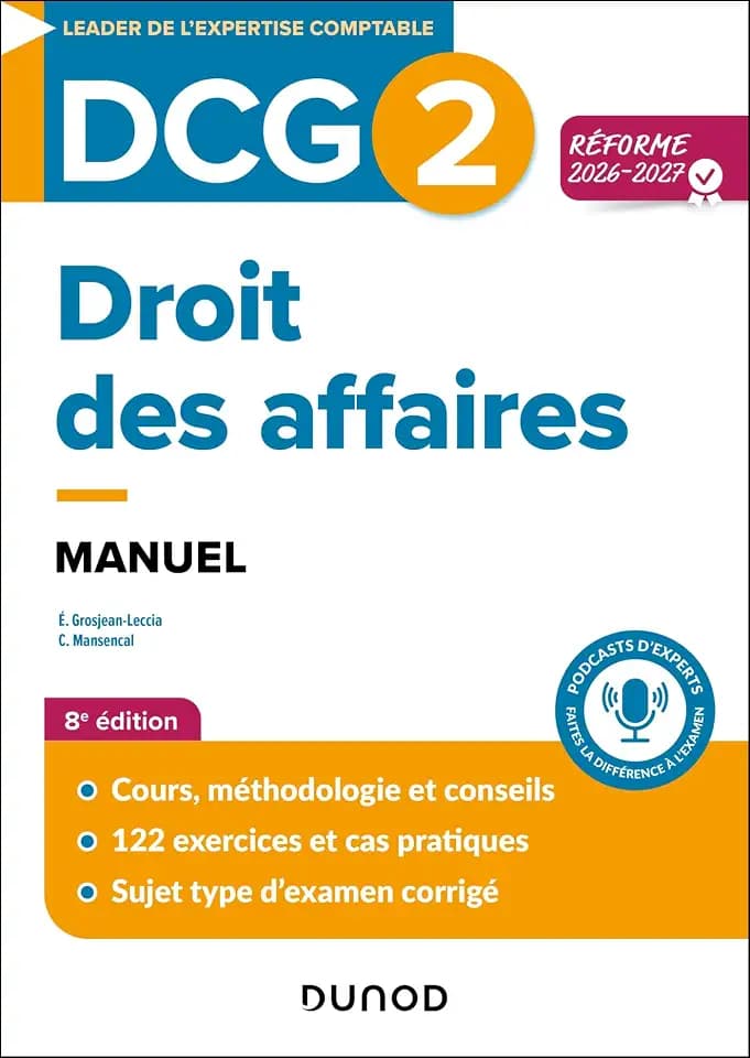 DCG 2 Droit des affaires - Manuel - Réforme 2026-2027