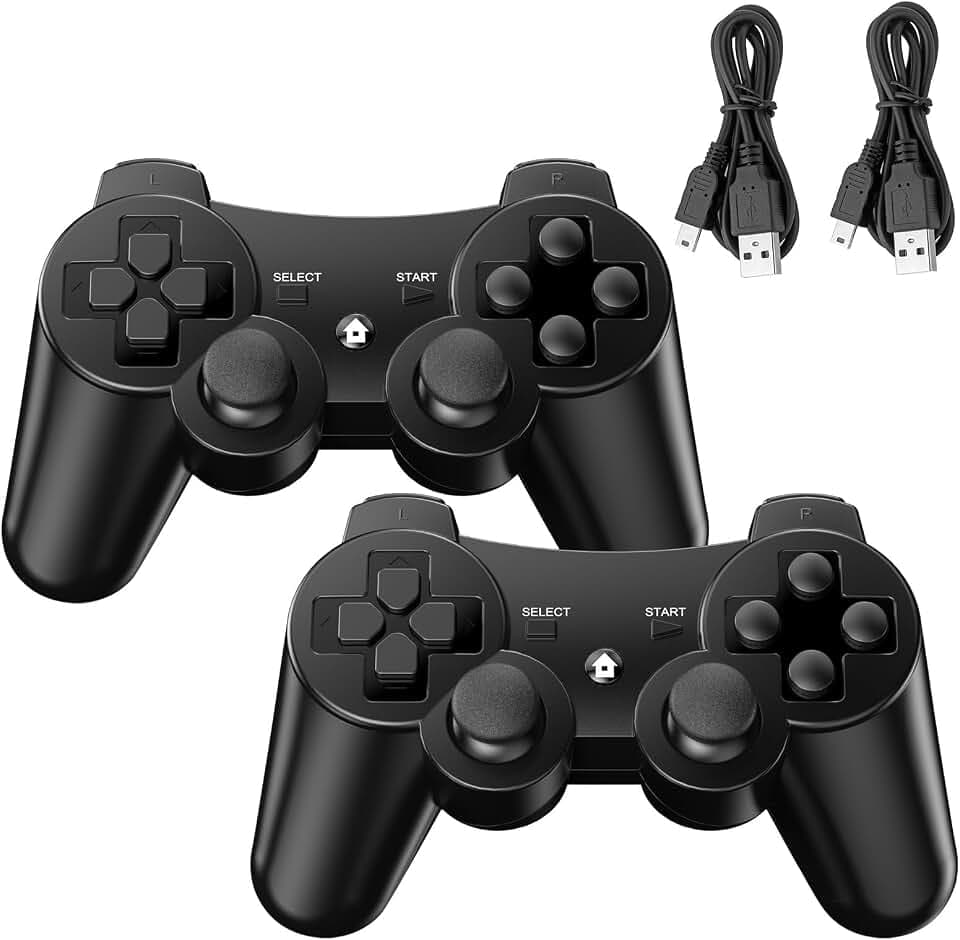 Controller für PS3 mit Dual Shock, Bluetooth, 2er Pack
