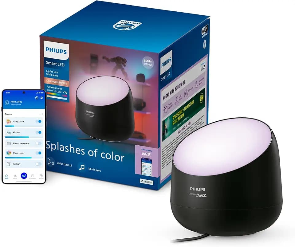 Philips Smart Lighting Squire Lite LED-Tischleuchte, Schwarz