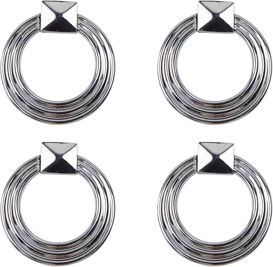 Quluxe 1.77" Diameter Cabinet Ring Pulls Handle Drop Ring Drawer Pulls Knob