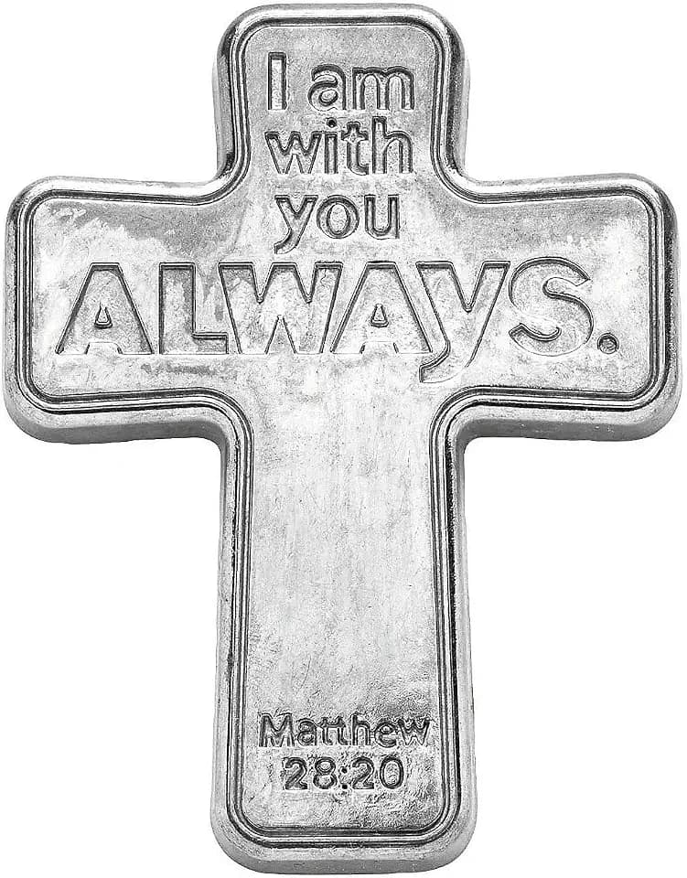 Fun Express 1 3/4" x 2 1/4" Religious Metal Comfort Pocket Crosses - 12 Pc.