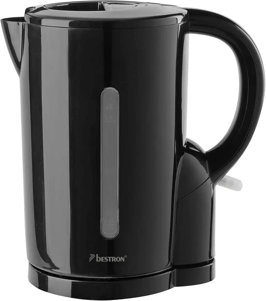 Bestron Wasserkocher mit Kochstopp-Automatik, 1,7 Liter, 2200 Watt, Schwarz