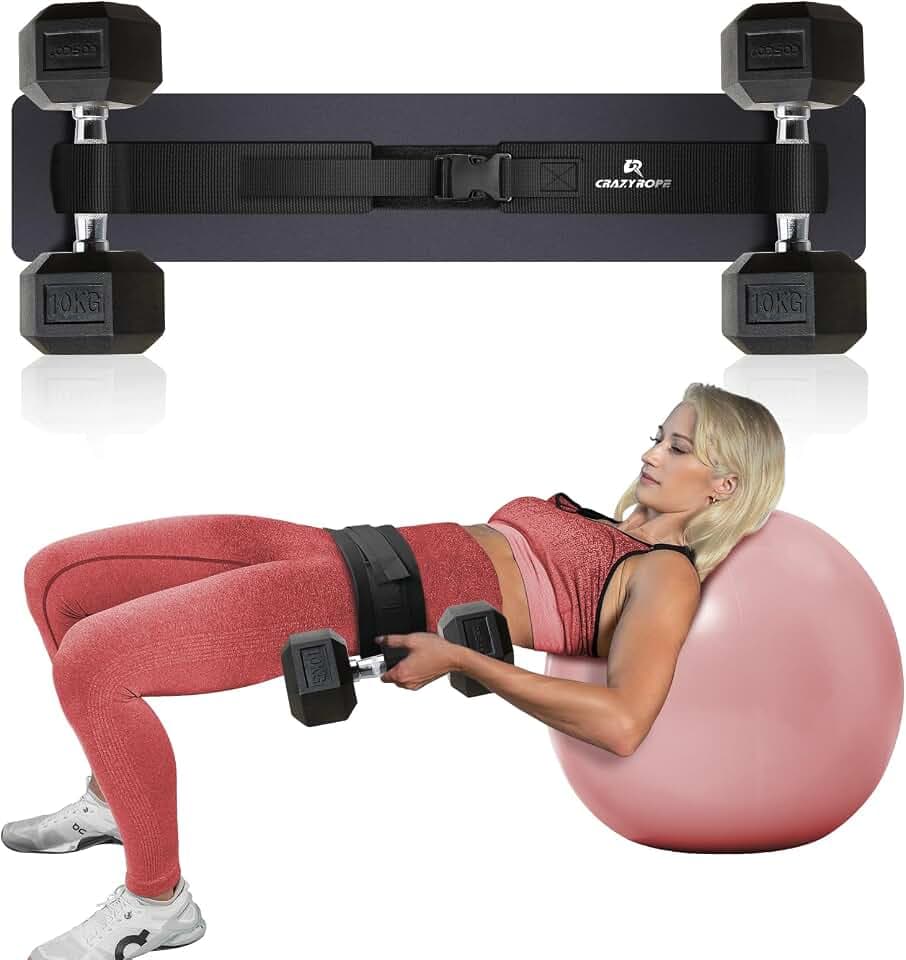 Hip Thrust Belt für Kurzhanteln und Kettlebells, Hip Thrust Pad Hüfttrainer ist eine Alternative zu Langhantel Polster, Booty Belt für Gesäßmuskeln Brücken Ausfallschritte