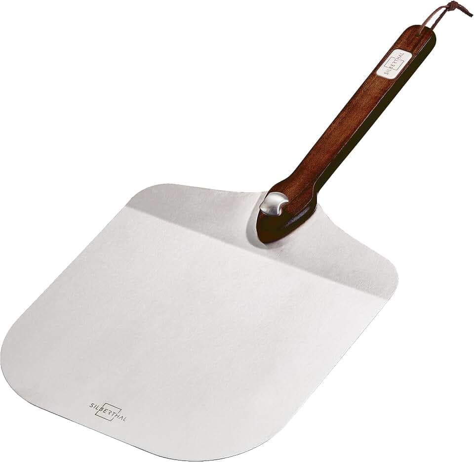 SILBERTHAL Pizzaschieber Edelstahl Ø30cm - Griff aus Akazienholz
