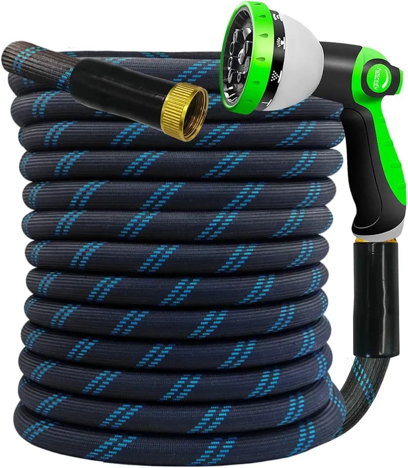 Junredy 50 FT Garden Hose, Flexible Water Hose with 10-Function Sprayer