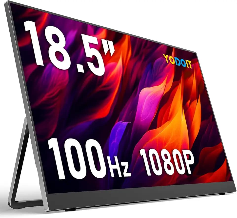 Yodoit 18.5" Portable Monitor 100Hz FHD USB-C IPS for Gaming and Work