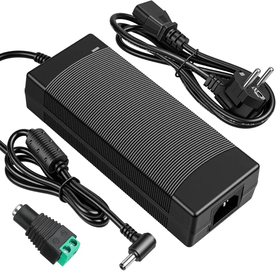 Netzteil 12V 10A, 120W Netzteil Adapter AC 100-240V auf DC 12V 10A Universal Stromversorgung mit 5,5 x 2,5/2,1 mm Stecker Kompatibel mit LED-Streifen, CCTV Kameras, TFT Monitor