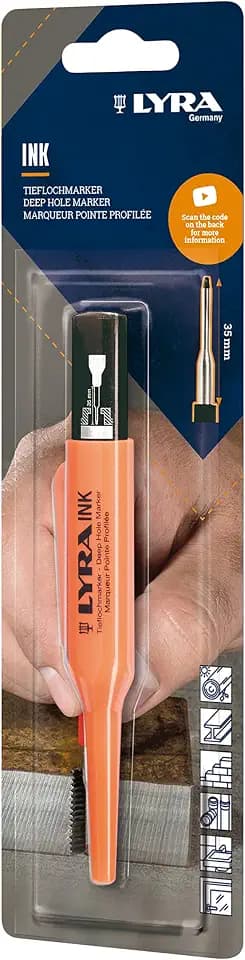 LYRA Ink Tieflochmarker fein 1mm Teleskopspitze 35mm schwarz Blister 1 Stk.