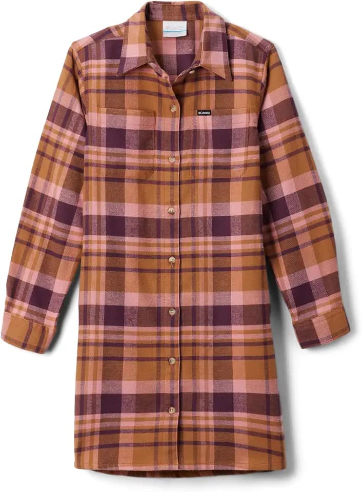 Columbia Girls' Calico Basin Flannel Long Sleeve Dress