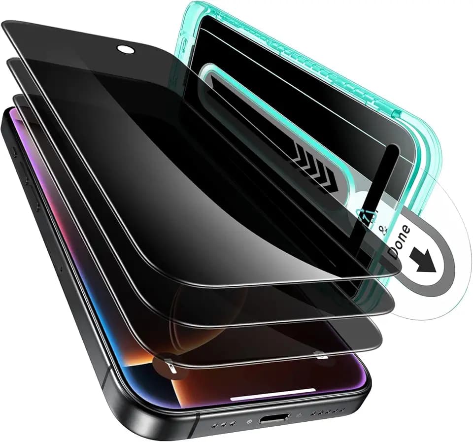 ESR 3 Pack for iPhone 16 Pro Privacy Screen Protector, FlawlessFit Tray