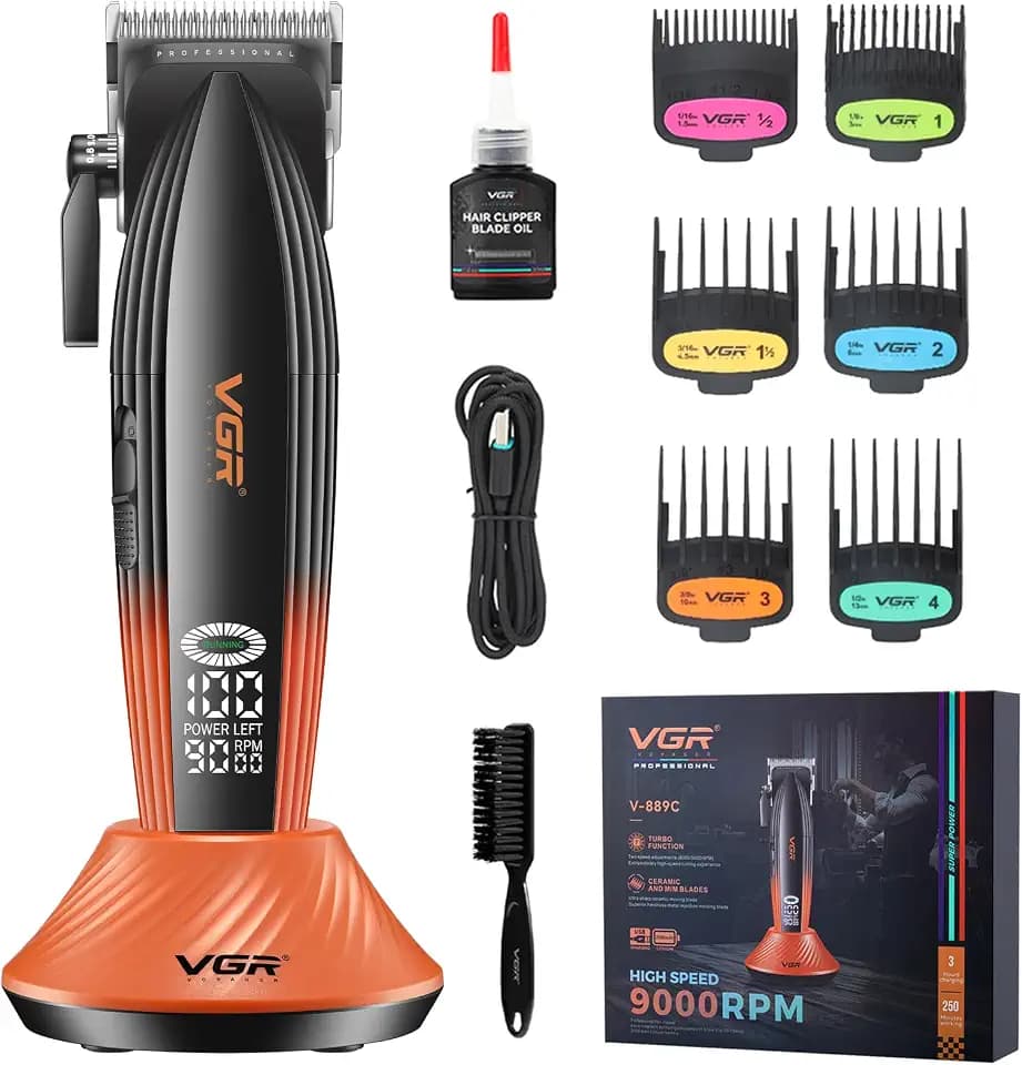 VGR 889C Professional Hair Clippers for Men with 9000 RPM Motor