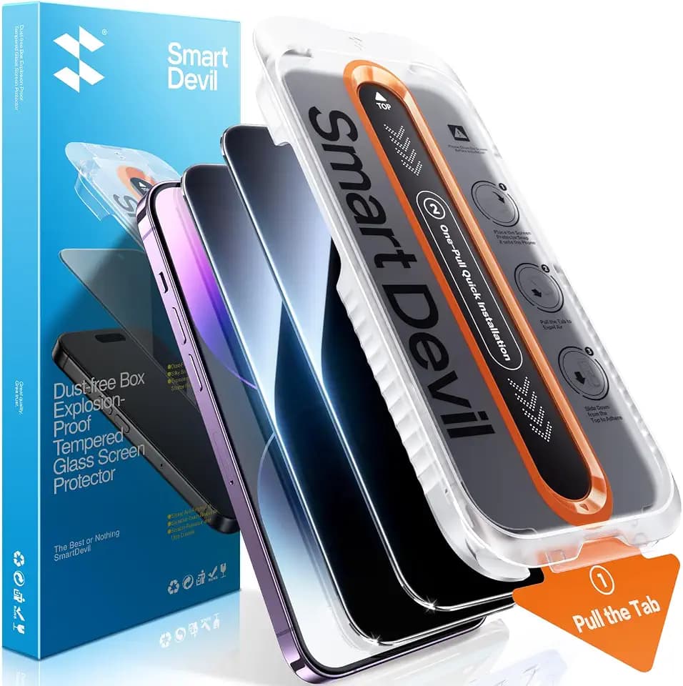SMARTDEVIL 2 Pack Privacy Screen Protector for iPhone 14 Pro