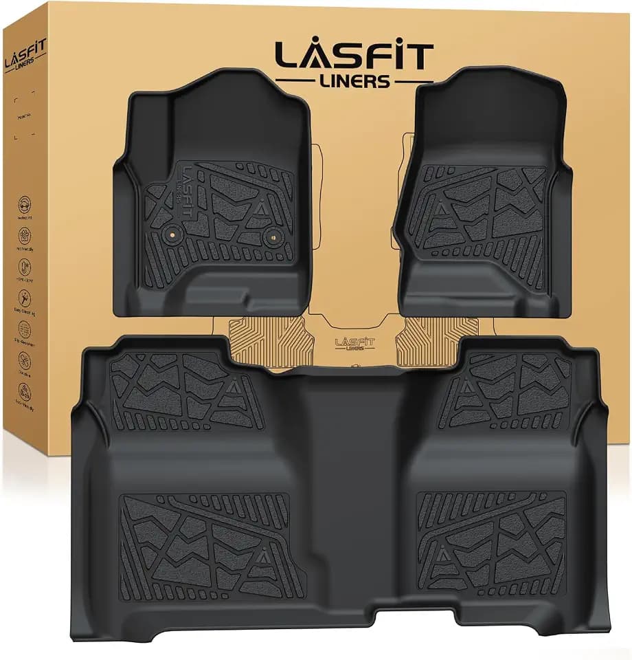 LASFIT Floor Mats for Chevrolet Chevy Silverado/GMC Sierra 1500 2014-2018