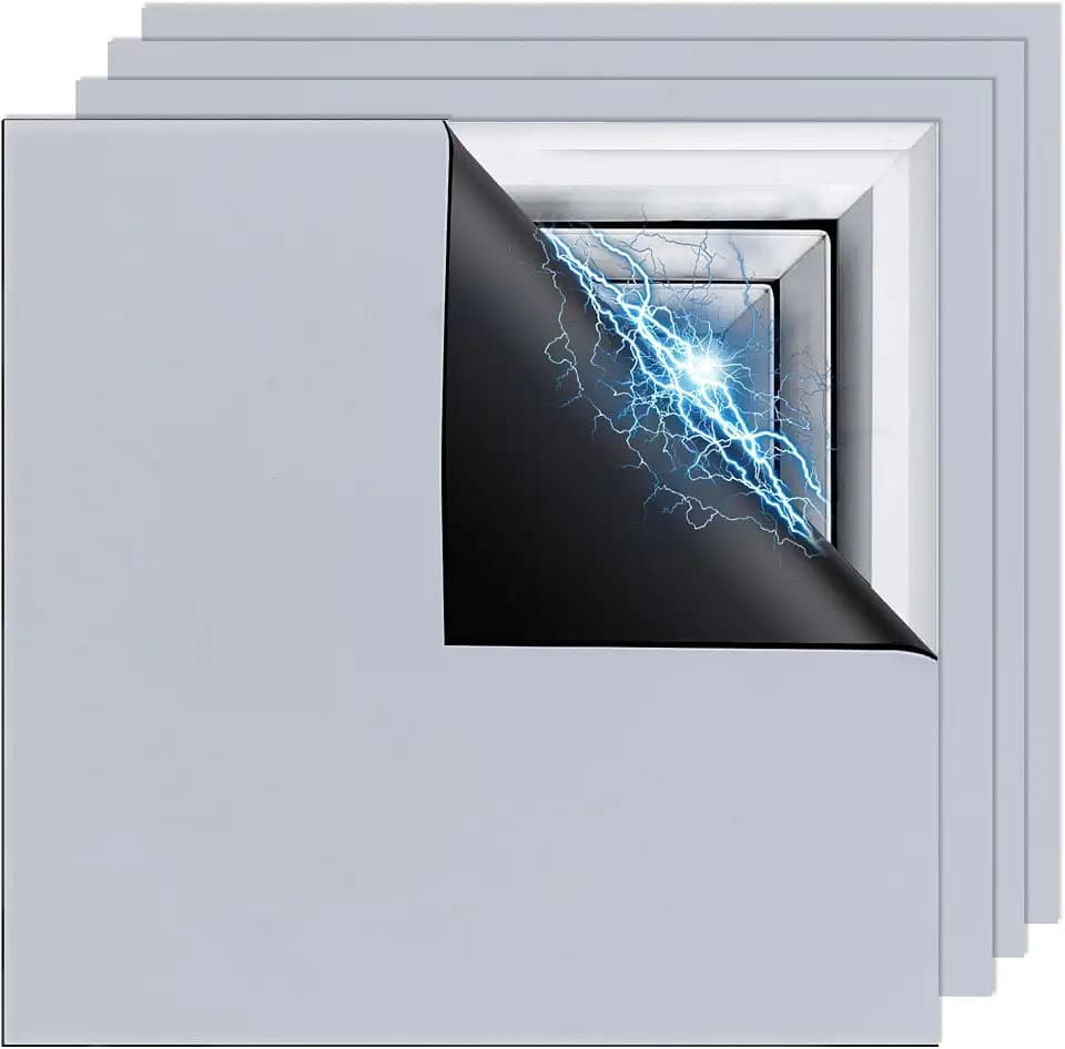 4Pcs 13.4''x13.4'' Strong Magnet Vent Covers, 63Mil Magnetic Register Cover