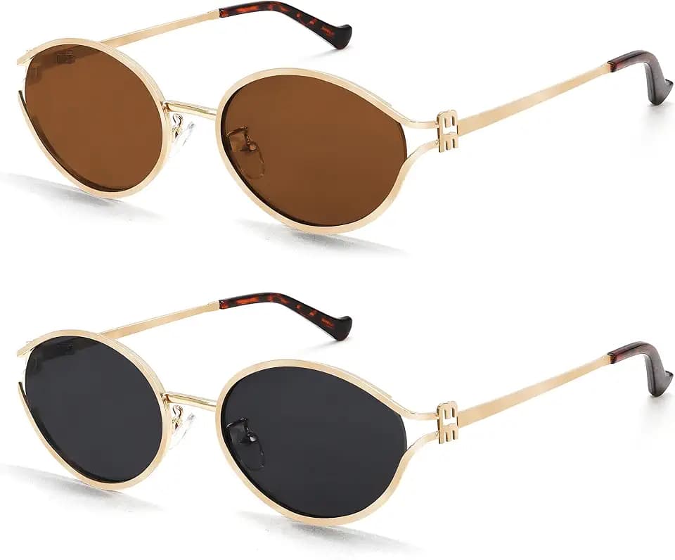 boten Retro Oval Sunglasses for Women Small 90s Sun Glasses