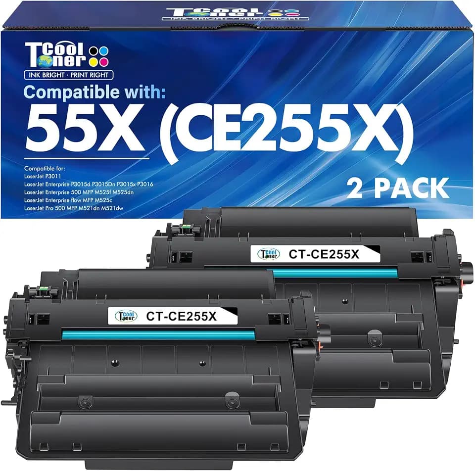 CE255X 55X Black Toner Cartridge P3015 for HP 55A CE255A M521dn CE255X 55X