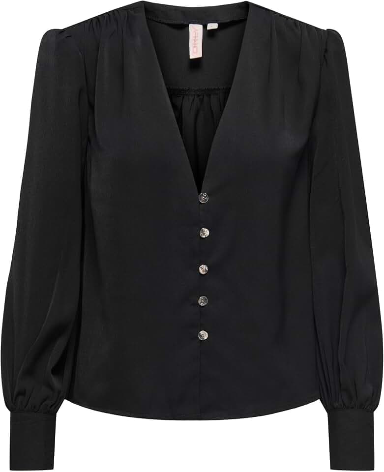 ONLY Damen Only Female Top Onlcaty Top Onlcaty Thalia Life Ls V-Neck Top WVN (1er Pack)