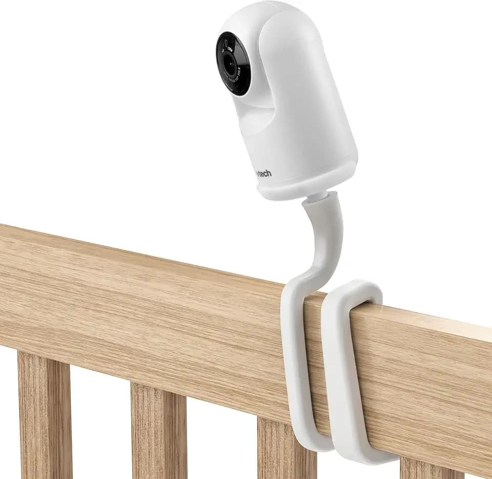 Flexible Twist Baby Monitor Mount for VTech Advanced HQ Max Baby Monitor Camera (White)