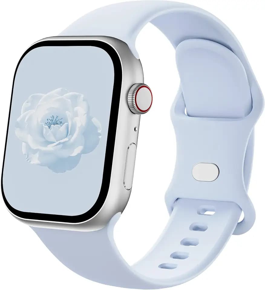 Silicone Band Compatible with Apple Watch 41mm 38mm 40mm 49mm 46mm 45mm 42mm 44mm, Replacement Sport Strap Wristband for iWatch Series 11 10 9 8 7 6 5 4 SE Ultra 3 2 1 Women Men