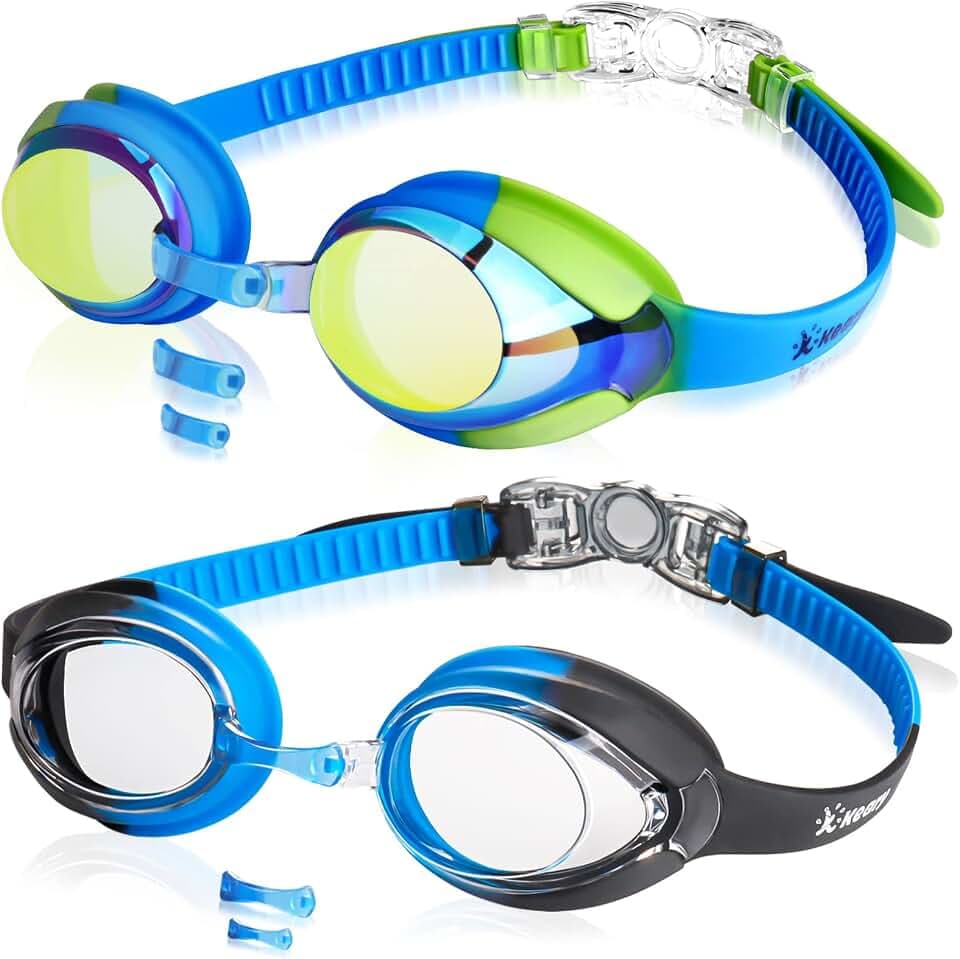 Keary Kids Swim Goggles Anti Fog & UV Girls Toddler Boys for 3-12
