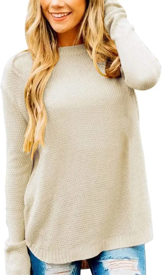 MEROKEETY Long Sleeve Sweaters for Women Fall Winter