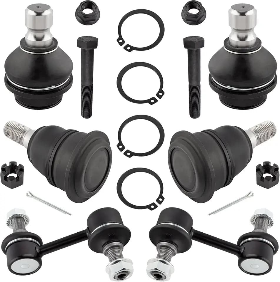 BOXI - 6pc Front Ball Joints Sway Bars for Nissan Titan Armada Infiniti QX56 4 Upper & Lower Suspension Ball Joints 2 Sway Bar Links Replacement K80994 K80647 K750146