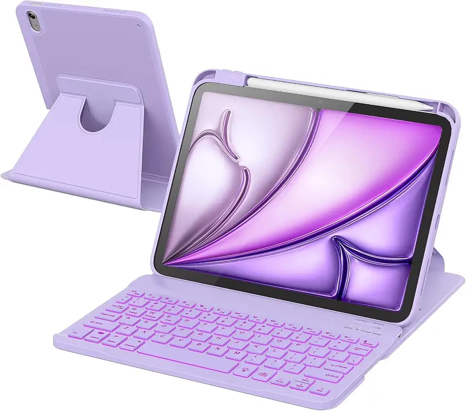 RAYMCRAFT for iPad Air 11-inch Case with Keyboard M4/M3/M2 (2026/2025/2024)