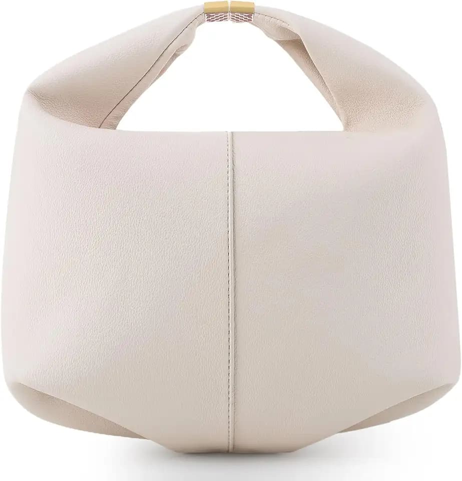 Crossbody Bags Purse Top Handle Bag Chic Dumpling Clutch Designer Small Faux Leather Shoulder Hobo Satchels for Women, White