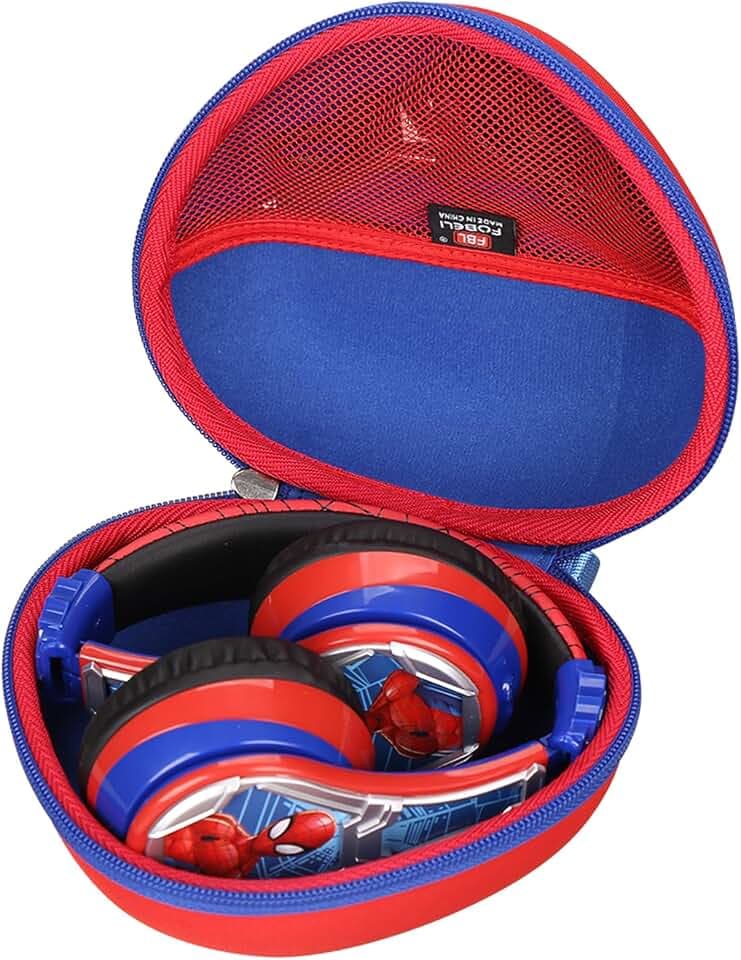FBLFOBELI EVA Kids Headphone Case for JLab/Acer/eKids Spiderman, Case Only