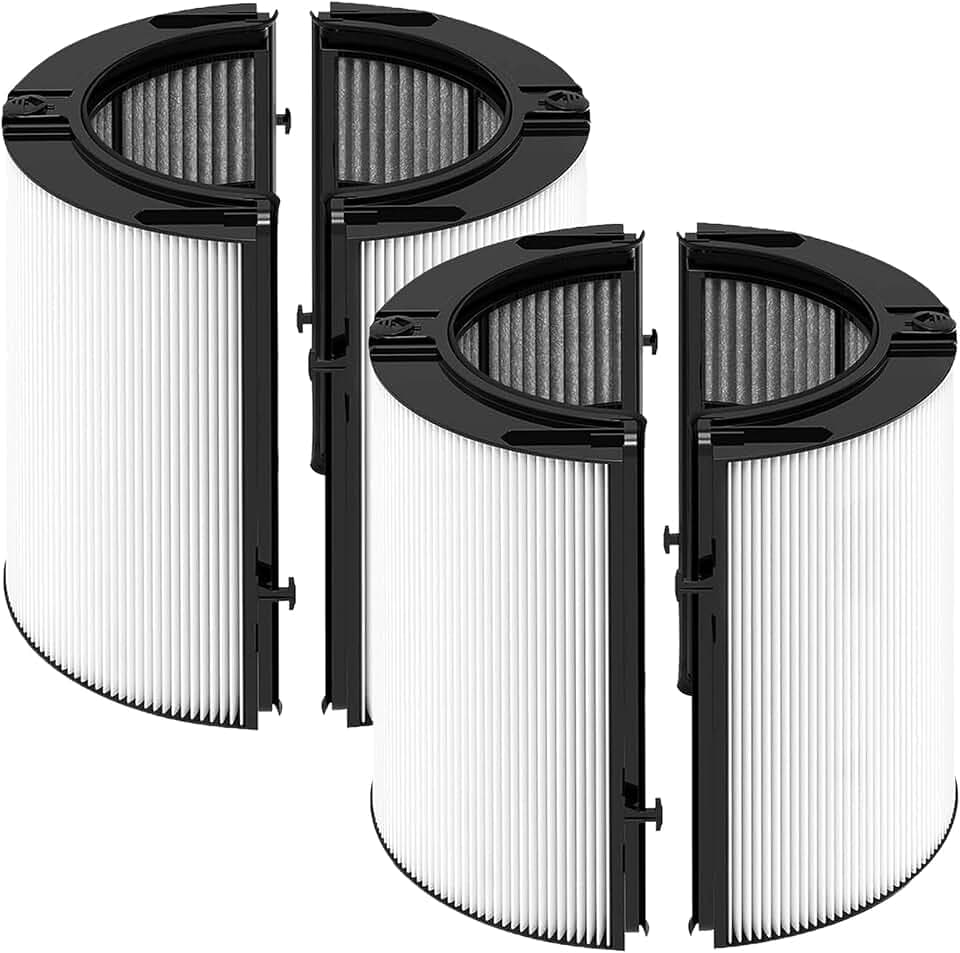 2 Stück Ersatzfilter für Dyson Luftreiniger TP09 TP10 HP07 TP06 TP7A TP07 HP09 HP10 PH01 PH02 Air Purifier Pure Cool Humidify Fan, 2-in-1 360° Kombi Glas H13 HEPA & Aktivkohle Filter, #965432-01