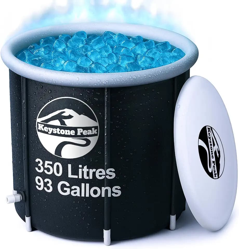 Cold Plunge Tub - Tragbare Eisbadewanne für Sportler & Erwachsene - Aufblasbare Badewanne für Kaltwassertherapie, Sporterholung & Wellness - Outdoor & Indoor - 5 Jahre Garantie