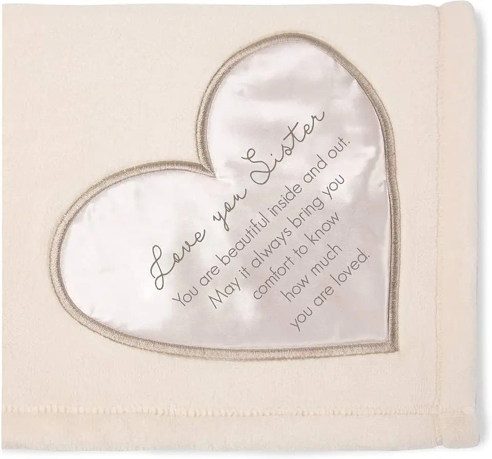 Pavilion Gift Company 19504 Comfort Blanket - Love You Sister Thick Warm 320 GSM Royal Plush Throw Blanket